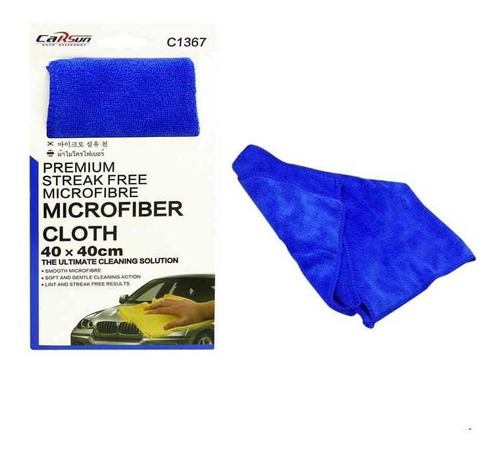 Paño Micro Fibra Multiuso Limpiar Secar Auto Moto 40x40cm