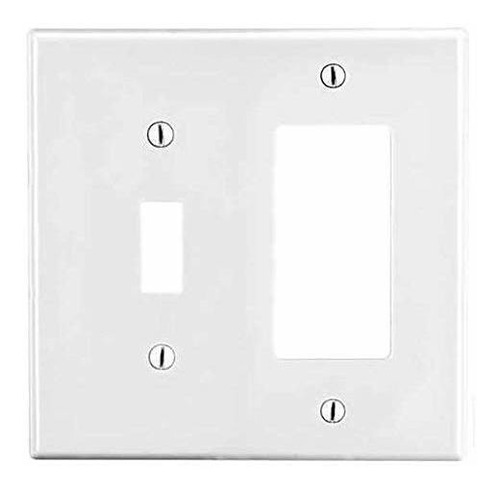 Placa Pared Para Interruptor Palanca Color Blanco