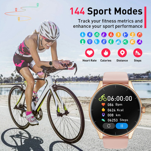 Reloj Deportivo Inteligente Para Mujer Con Llamada Bluetooth