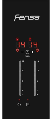 Encimera Eléctrica Fensa 2 Platos Vitrocerámica Y Panel Touc