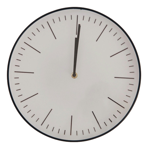Reloj De Pared Negro Moderno Minimalista Silencioso 30cms 