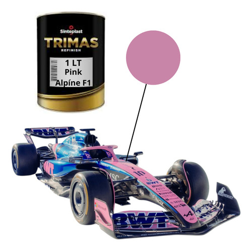 Pintura Para Auto Rosa Alpine Franco F1 Colapinto 1lt Bicapa