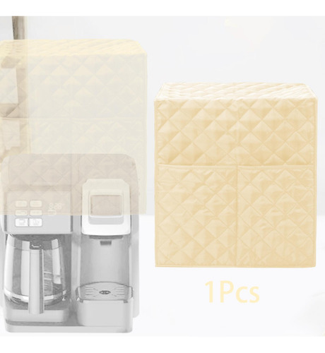 Cubierta De Máquina Para Hacer Café, Lavable, Beige