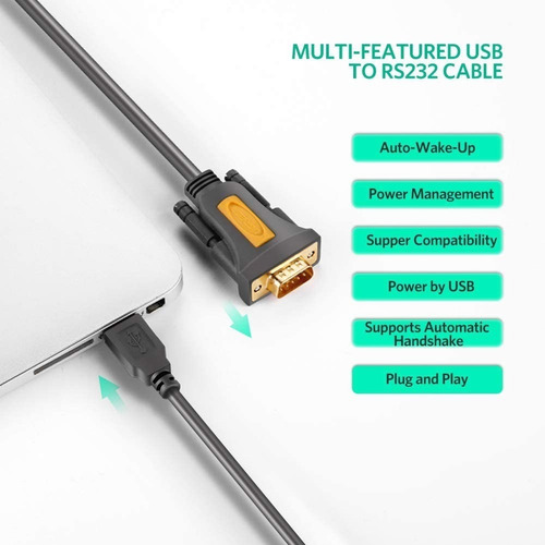 Cable Serial A Usb Convertidor 9 Pines Db9 Rs232 De 3 Metros