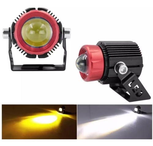 Faro Led Laser Estrobo Blanco Y Amarillo Vehículo Y Moto 