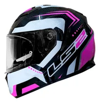 Comprar Casco Para Moto Ls2 Ff320 Doom Negro \u002F Rosado
