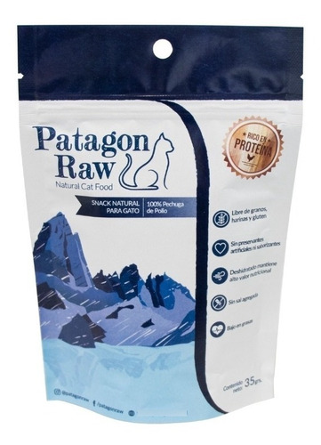 Snack Natural Para Gatos  Patagon Raw Pollo