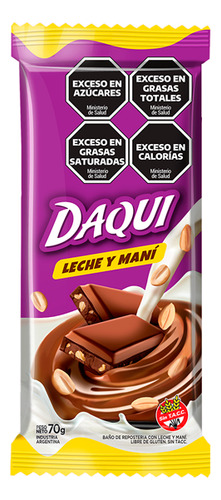 Chocolate Daqui 70gr - Pack X5 Unid.