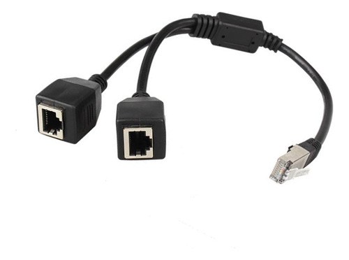 Cable Divisor Ethernet Rj45, 1 Conector Ethernet Macho A 2 H