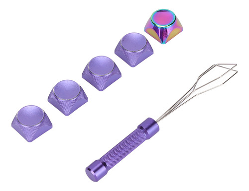 Teclas Violetas 12#, 5 Unidades, Chapadas En Metal Con Un To