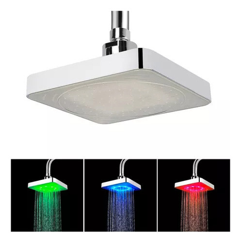 Ducha Cuadrada Led Rgb Color A M