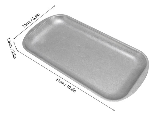 Bandeja Rectangular De Metal Para Alimentos, Acero Inoxidabl