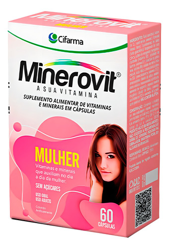 Minerovit Mulher Suplemento Alimentar 60 Capsulas Cifarma