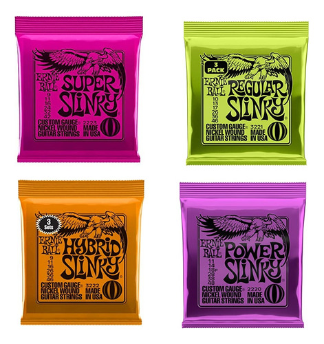 Cuerdas Guitarra Elect Ernie Ball Slinky (juego Individual)