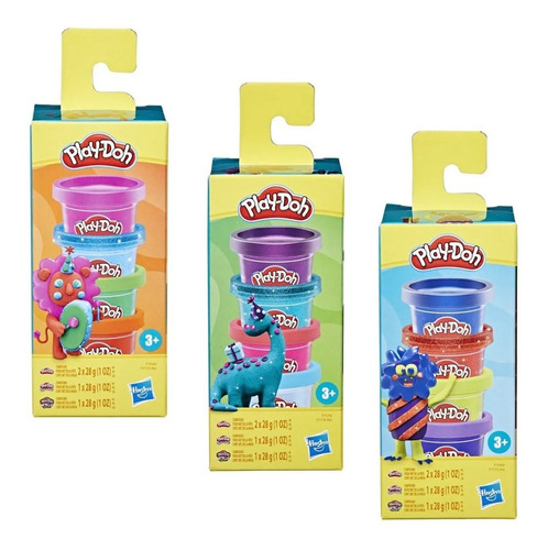Playdoh - Mini Packs De Colores (x 4) - Hasbro Febo