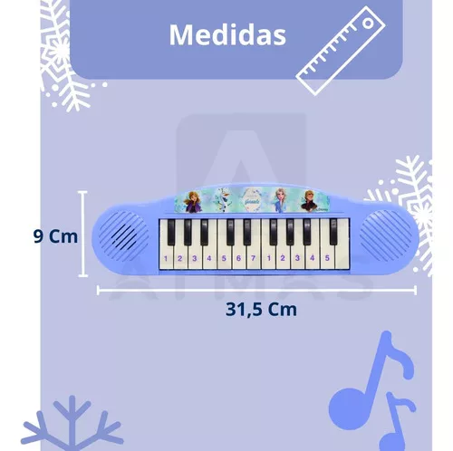 Piano Infantil Teclado Musical Frozen 2 Grava Reproduz Sons Toyng