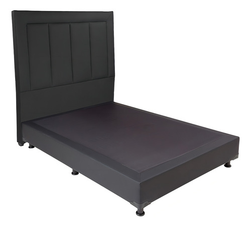 Cabecera Queen Size Dicasa Devon Negro + Box Dicasa Vita