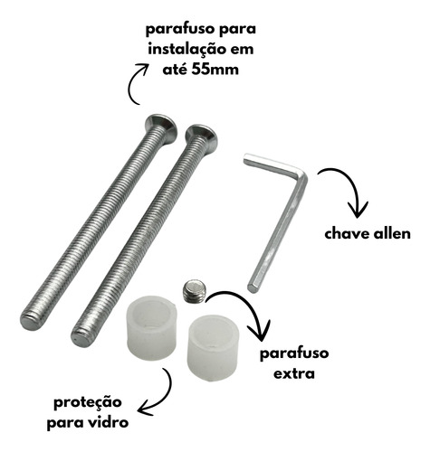 Barra Retangular Aço Inox 304 82cm 40x20 Preto 820x800mm