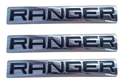 Kit 3 Emblemas Insignias Ford Ranger 