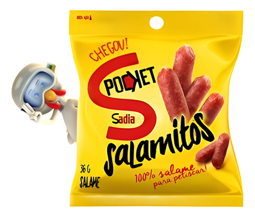 Kit Com 03 Salame Petisco Sadia Salamitos Snack Pocket 36g
