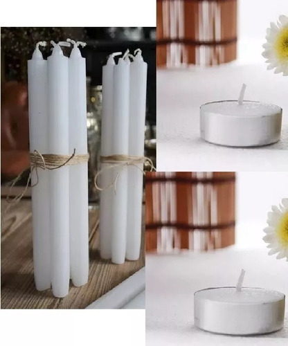 Pack De Velas Para Candelabro + Velas De Noche