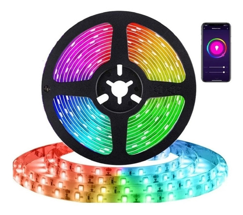 Tira Cinta De 300 Led 5mt Multicolores Bluetooth