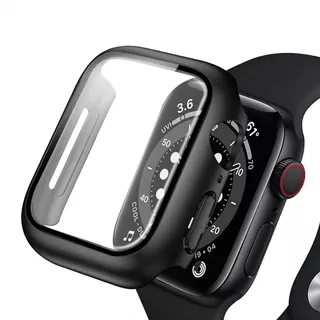 Case Cristal Templado Curvo Para Apple Watch Series 45mm41mm
