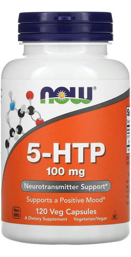 5-htp 100mg Now Foods 5-hidroxitriptofano 120vegcaps Eua/usa