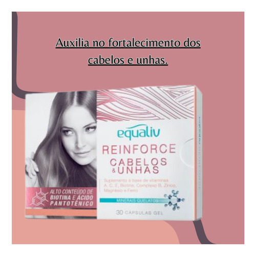 Kit C3 Suplemento Reinforce Cabelos E Unhas - Equaliv
