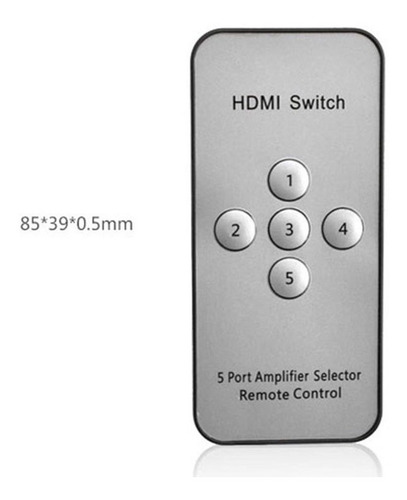 Imagen 6 de 6 de Switch Selector Hdmi 5 A 1