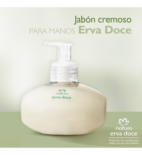 Kit Jabón Cremoso Para Manos Erva Doce Natura
