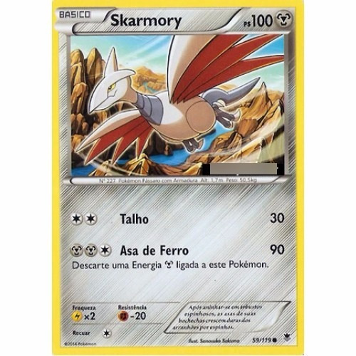 Skarmory - Pokémon Metal Comum - 59/119 - Pokemon Card Game