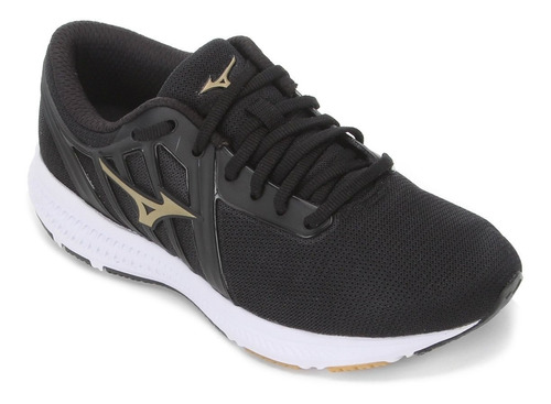 Tênis Mizuno Atlas - Masculino - Preto Dourado Original Nf