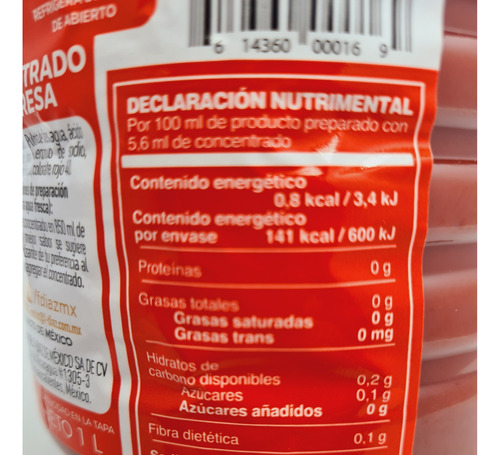 Concentrado De Fresa Para Preparar Agua De Fresa Pack 12 L