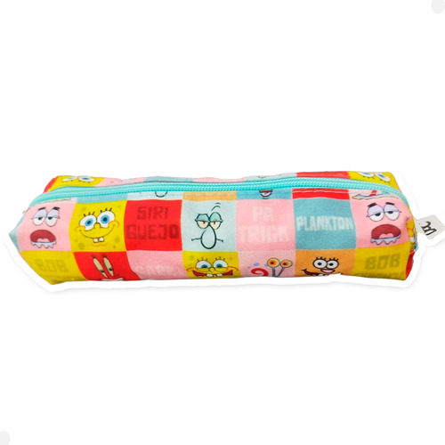 Estojo Material Escolar Infantil Com Zíper Bob Esponja Dac