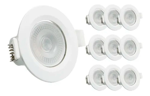 Kit 20 Spot Super Led 7w Branco Frio Lampada - Frete Grátis