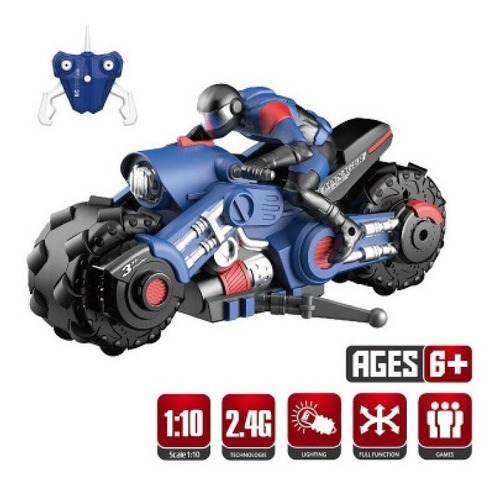 Imagen 3 de 5 de Moto Control Remoto Acrobacias Luces Recargable Bestoys