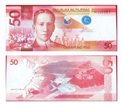 Filipinas Billete 50 Pisos Unc Año 2015 P-207 