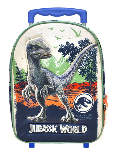 Mochila Jardín C/carro Jurassic World 12  Diseño 3d