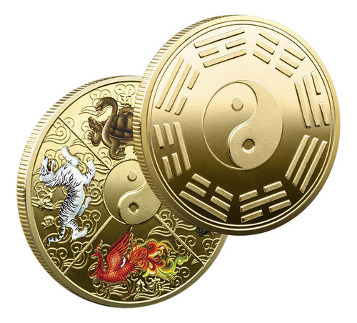 Ha Moeda Chinesa Feng Shui Moeda Da Sorte Em Quatro