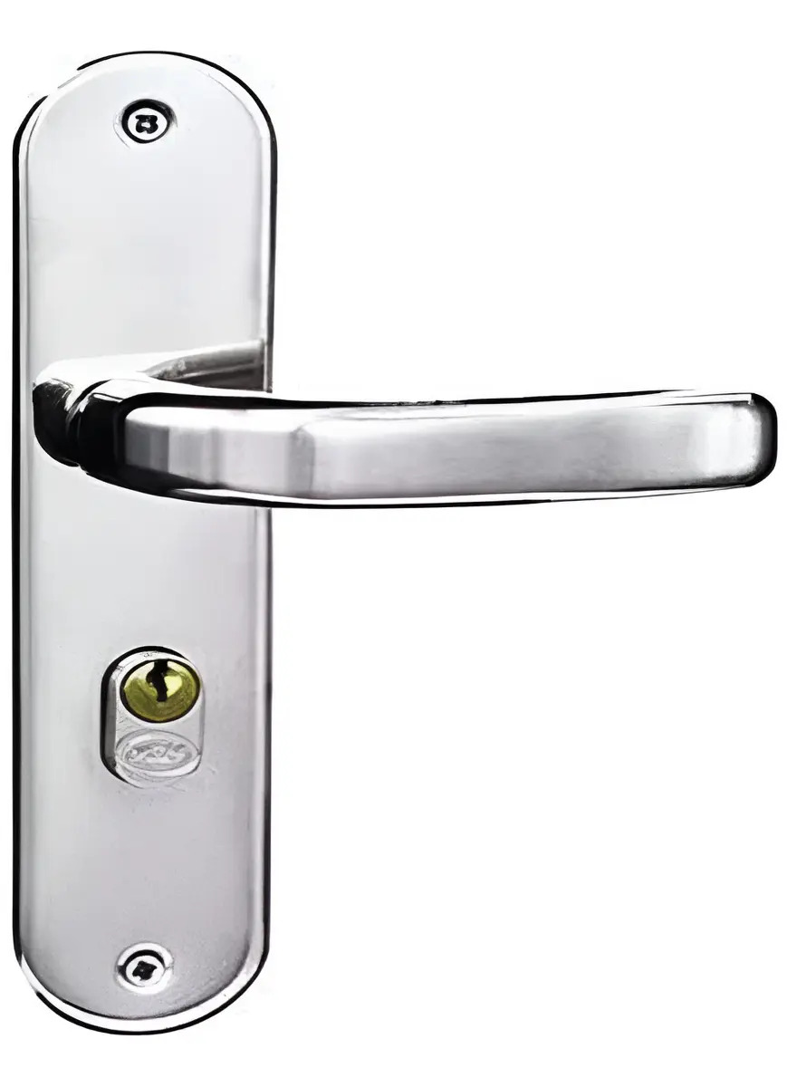Fechadura Porta Entrada Stilo Alavanca Cromado Externa Mgm