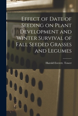 Libro Effect Of Date Of Seeding On Plant Development And ...