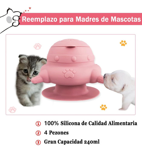 Alimentadores De Cachorros Para Cachorros MĂșltiples 240 Ml