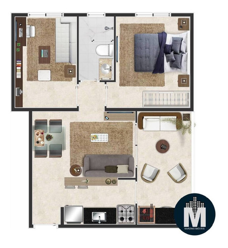 Imagem 10 de 11 de Apto De 2 Dorms 43m² À 46m², Churrasqueira A Carvão Na Varanda - Umuarama - Lm201