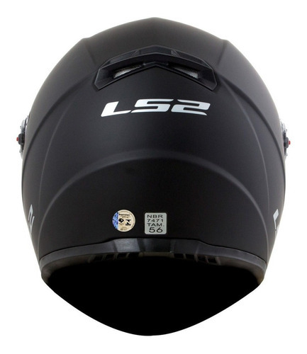 Capacete Ls2 Ff358 Classic Monocolor Preto Fosco Tamanho do capacete 56