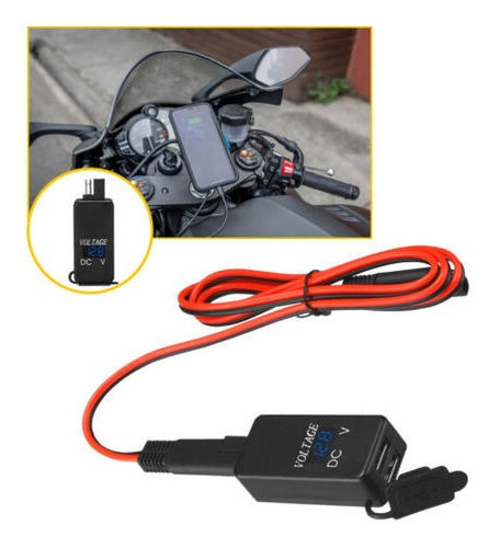 Motorcycle Sae To Usb Cable Adapter Charger Dual Usb Char Mb