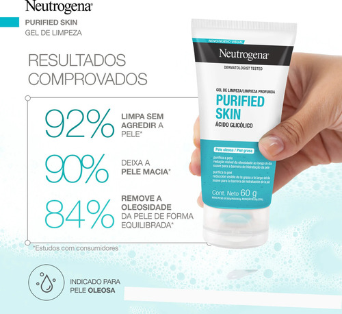 Neutrogena Gel Limpeza Facial 60g Pele Oleosa Oleosa