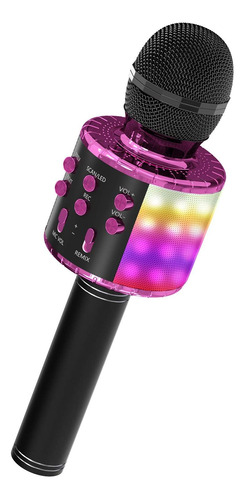 Micrófono Inalambrico Marca Ovellic /karaoke /negro Purpura