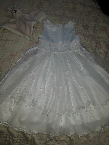 Vestido Princesa Blanco My Best Kid Cumpleaños Bautizos