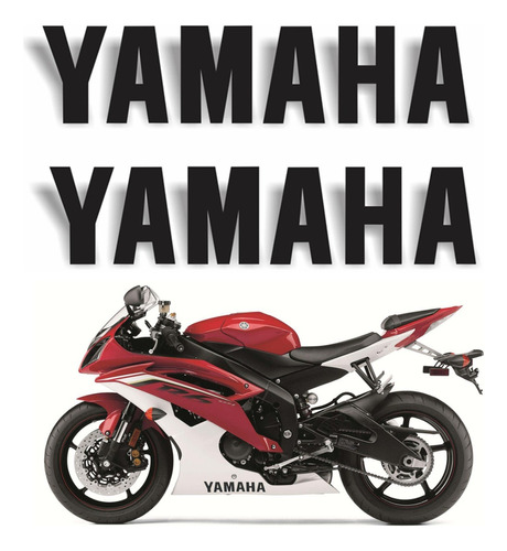 Kit Adesivo Faixa Spoiler Para Yamaha R6 2013 Vermelha 13661 Cor Preto
